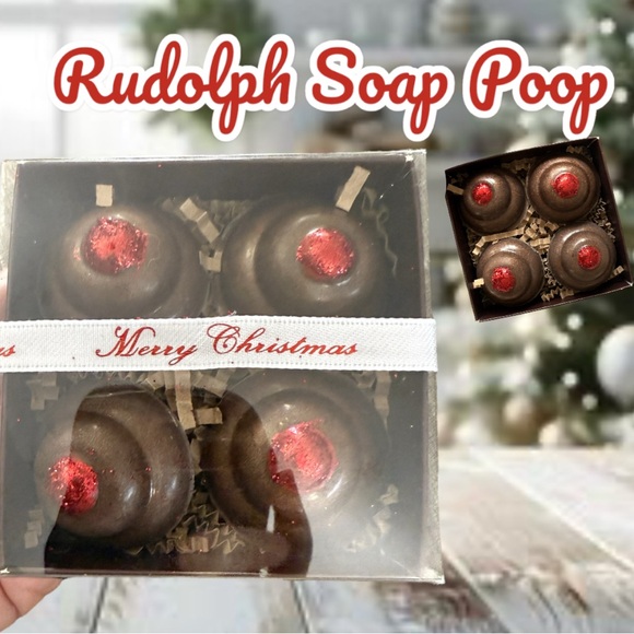 Christmas Soap, Rudolph Reindeer Soap Poop, Holiday Gift, Stocking Stuffers, new - Picture 16 of 16